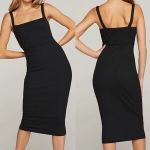 Good American 90s Ribbed Tank Midi Dress